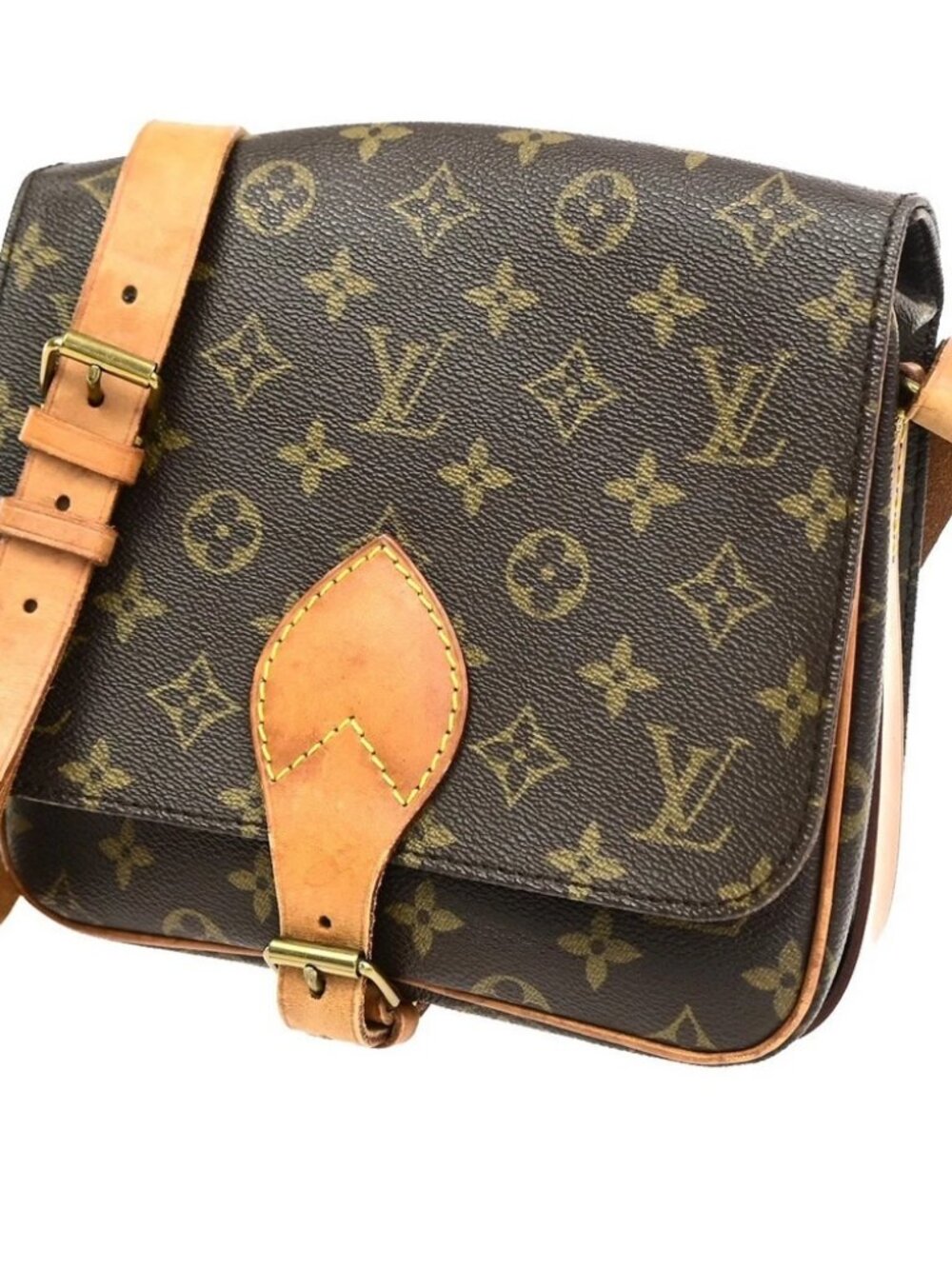 LOUIS VUITTON Cartouchiere MM Shoulder Bag Monogram Leather Brown M51253 83CB039